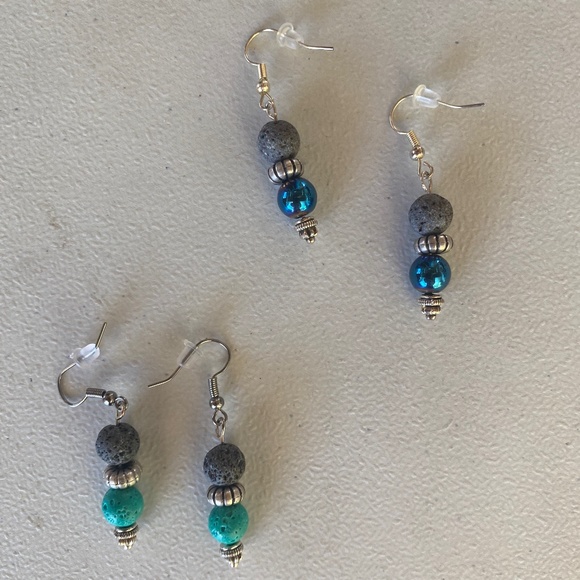 Silver with assorted stones bracelet & earring set - Picture 3 of 4